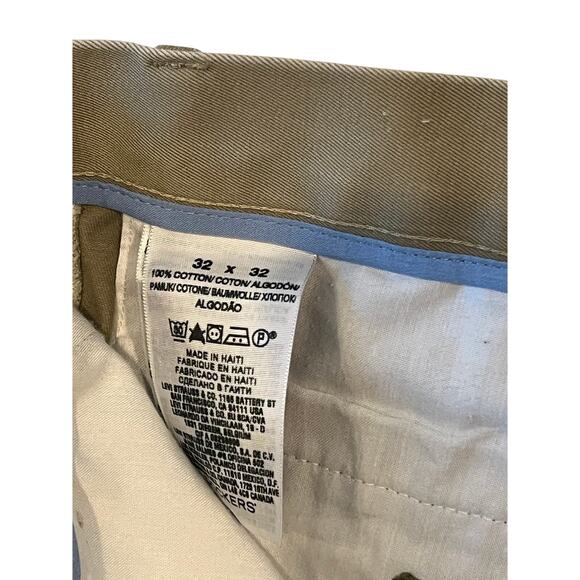 Dockers Straight Fit Tan Flat Front Chinos Mens 32x32 - Picture 4 of 4